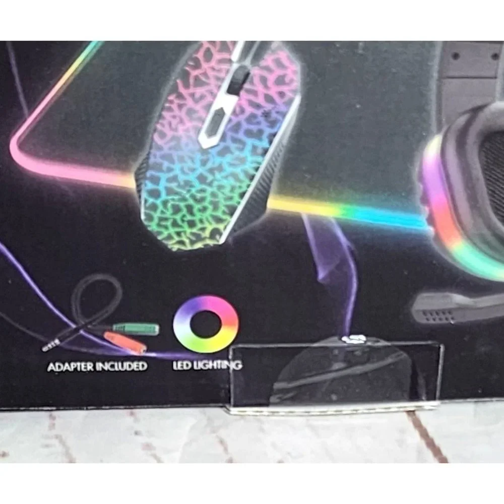 3-in-1 Universal LED Gaming Kit: Mouse, Headset Adapter & Mousepad